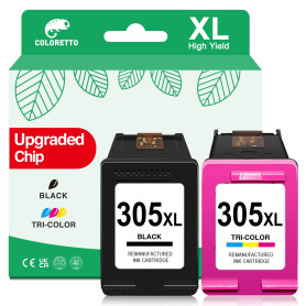 COLORETTO 305XL Cartouche pour HP 305 XL DeskJet 2800e 2820e 4220e 2810e 4222e 2821e 2822e 2823e 4230e 4210e 4200e 2700e 2720e 2 COLORETTO 305XL Cartouche pour HP 305 XL DeskJet 2800e 2820e 4220e 2810e 4222e 2821e 2822e 2823e 4230e 4210e 4200e 2700e 2720e 2