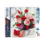 Figured’Art Diamond Painting Broderie Diamant 40x50cm Toile Entière Roulée avec Strass Perles Carrés - Roses Belles Fleurs - Kit