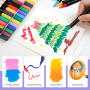 Artecho 48 couleurs de feutres acryliques, 0.5-5mm Dual Tip Marker résistant à l'eau avec des extrémités doubles pour Rock Paint