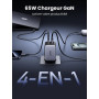 UGREEN Nexode 65W 4 Ports Chargeur USB C Rapide Tech GaNInfinity Prise Secteur USB C Compatible avec iPhone 17 Pro Max Air 16 Pl