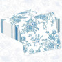 serviettes à cocktail fleuries bleu poussiéreux serviettes en papier à fleurs jetables pour le mariage la fête de mariage la fêt