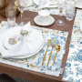 serviettes à cocktail fleuries bleu poussiéreux serviettes en papier à fleurs jetables pour le mariage la fête de mariage la fêt