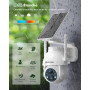 YESYAMO 2PCS 2K Camera Surveillance WiFi Exterieure sans Fil Solaire, 2.4GHz Camera Exterieur avec Panneau Solaire, 360° PTZ, Vi