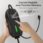 dé Chargeur Voiture Electrique 3,68kW [8m, 6/8/10/13/16A] Cable de Recharge Type 2 avec LCD écran Numérique Contrôlable, Compati