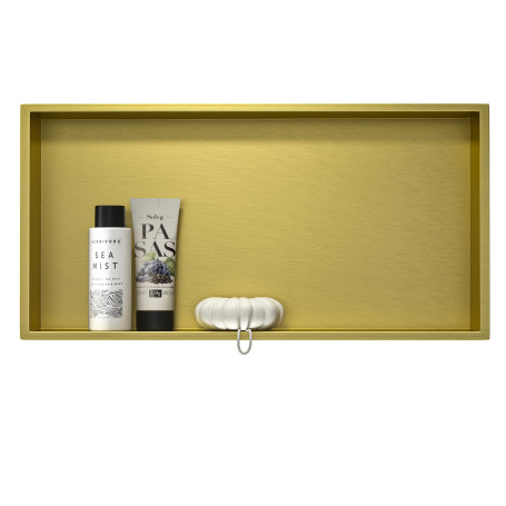 Bernkot Niche murale en acier inoxydable doré 60 x 30 x 10 cm