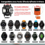 ANBEST Bracelet Compatible avec Garmin Fenix 6 Pro/Fenix 7/EPIX 2, 22mm Bande en Silicone de Remplacement pour Forerunner 965/95