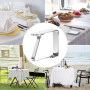 Newaner 10 pièces Petite Pince Nappe Inoxydable, Attache Nappe Flexibles et Mobiles, Pinces Nappe de Table Exterieur pour 0-3 cm