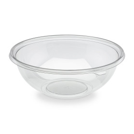 GUILLIN - FESTIPACK SL4500C SACHET DE 6 Saladier Rond 4500Cc, Couvercle non inclus, Polyéthylène, Transparent, 31 x 31 x 11,5 cm