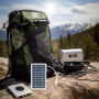 Panneau solaire portable 5V 2W avec connexion USB, Chargeur Solaire Mini pour Téléphone, pour Camping, Randonnée, Escalade et Vo