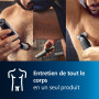 Philips Bodygroom Series 3000, tondeuse corps et entrejambe étanche, rasage de près confortable, pour toutes les zones du corps,