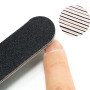 LAMXD Lot de 20 limes à ongles professionnelles double face en émeri pour la maison, grain 100/180 (noir)