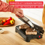 Tefal Gril et machine à panini, Plaques de cuisson antiadhésives, Nettoyage facile, Rangement facile, Inicio Compact, GC270D10