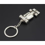 JJiaoLinin Porte-clés en Métal Argenté de Course, Modèle Miniature 3D de Voiture F1, Cadeau pour Garçon, Homme, Femme, Fans de S