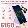 OUKITEL C62 Telephone Portable Android 15 avec Écran Arrière, 16(4+12) Go +128Go/TF 1To Smartphone Pas Cher, 6,88" HD+ 90Hz, 515