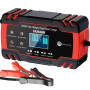 Husgw Chargeur Batterie Voitures 12V/24V 8A, Chargeur de Batterie Intelligent Moto avec Fonction Réparation, Maintien de Charge 