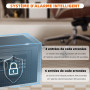 Petit Coffre Fort Électronique Numérique, Coffre-fort en Acier de 6.6L avec Serrure Électronique et 2 Clés, Coffre Fort Mural av