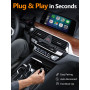 2-en-1 Adaptateur CarPlay sans Fil, Compatible avec Apple CarPlay & Android Auto, Passez du Câblé au sans Fil, Plug & Play, Conn