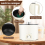 Daakro Fondeur de cire 220 V, 1,8 l, intelligent, avec 160 accessoires, pot de fusion électrique avec plusieurs niveaux de puiss