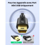UGREEN Câble Mini USB 2.0 Cable Type A vers Mini-B Charge et Sync Compatible avec Manette PS3 Calculatrice TI 83 Canon EOS 700D 