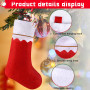 AUGSUN 10Pcs Chaussettes de Noël Personnalisé à Susprendre, Sachet de Bonbons pour Décoration de Noël