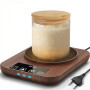 Aukimo Récipient chauffant pour levain, plaque chauffante précise avec thermostat de 21 à 38°C, minuterie 12H, fonction automati