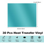 MXTIMWAN 20 Feuilles Vinyle de Transfert de Chaleur, 30,5 x 21 cm Vinyle Adhésives, Vinyle Thermocollant Vinyle Adhesif pour Tis