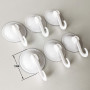FANGZIDM 6 Pièces Crochets Ventouse 70MM Muraux Cintres Réutilisables Étanche et Non Marquants pour Manteaux Écharpes Serviettes