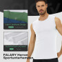 FALARY Débardeur Homme 100% Coton Maillot de Corps Homme Lot de 3 Blanc Noir Bleu Olive S-5XL