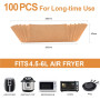 AiQInu Papier Sulfurisé pour Air Fryer,100 Pièces 20cm Cuisson Paper Liner,Food-Grade BPA gratuit, Jetable Antiadhésive Sans Hui