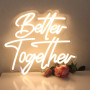 DAKABUKA Better Together,Panneau néon LED blanc chaud pour mariage, fête prénuptiale, fiançailles, anniversaire de mariage, avec