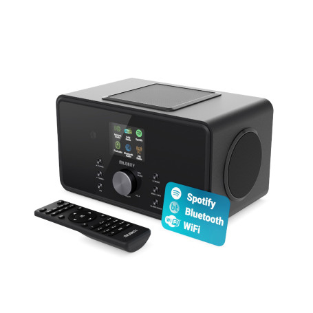 Radio Internet WiFi avec Bluetooth | Radio Dab Plus & FM | 100W 2.1 Caisson de Basse Interne pour Xtra Bass | Spotify Connect & 