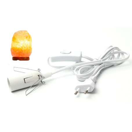 Hotloop Câbles pour Lampe de Sel avec Interrupteur - E14 Lampe Prise FR (Européenne) - 1,8 m isolation Câble Douille pour Lampe 