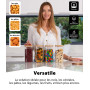 Deco haus® Bocaux en Verre Hermétique Lot de 4 [+ÉTIQUETTES] - Bocal en Verre avec Couvercle 4x1600ml - Bocal Rangement Cuisine 