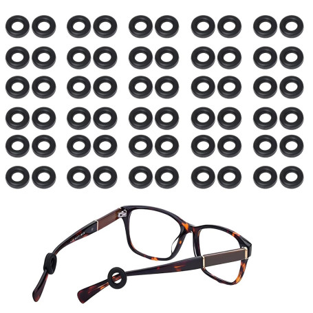 JEYORZY 30 Paires de Porte-Lunettes en Silicone Anti-Dérapant, Coussinets d'oreille de Lunettes Anti-dérapants, Lunettes Oreille