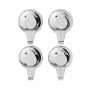 Compactor - Set de 4 Crochets BESTLOCK Bath, Taille L, Chrome, Ultra-faciles à Installer sans Outils