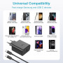 45W Chargeur USB C Rapide pour Samsung Galaxy S25/S25 Ultra/S24/S24 Ultra/S23/S23 Ultra/S22/S21/A55/A54/A15/ A56/A26 /A54/ A53, 