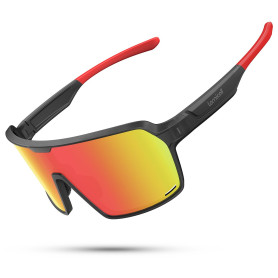 Lamicall Lunettes de Soleil Polarisées Cyclisme, [29g Ultra-Légère] Protection UV400, TR90-Monture, Lunettes de Soleil de Sport 