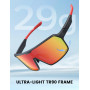 Lamicall Lunettes de Soleil Polarisées Cyclisme, [29g Ultra-Légère] Protection UV400, TR90-Monture, Lunettes de Soleil de Sport 