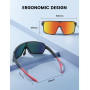 Lamicall Lunettes de Soleil Polarisées Cyclisme, [29g Ultra-Légère] Protection UV400, TR90-Monture, Lunettes de Soleil de Sport 
