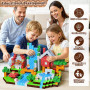 COOLJOYA Construction Magnetique Enfant Cube Magnétique 150 Pièces, Jeu Aimant Magnetic avec Jeux Aimants Magnetique, Jouet Éduc