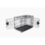 Amazon Basics Cage pour chien Durable,Pliable en fil métallique avec plateau, Double porte, Noir, L 56 x l 33 x H 40.6 cm