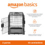 Amazon Basics Cage pour chien Durable,Pliable en fil métallique avec plateau, Double porte, Noir, L 56 x l 33 x H 40.6 cm