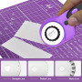 SAMISO Kit de Cutter Rotatif,Coupeur Rotatif,Tapis de Découpe A4 Ensemble Cutter Rotatif,lames de rechange,règle pour patchwork,