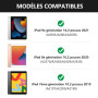 SZO Clavier Coque pour iPad 9/8/7ème Génération 10.2" 2021/2020/2019, 360° Touchpad Flip Coque Dure Slim Cover, 7 Rétroéclairage