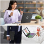 SZO Clavier Coque pour iPad 9/8/7ème Génération 10.2" 2021/2020/2019, 360° Touchpad Flip Coque Dure Slim Cover, 7 Rétroéclairage