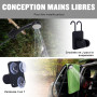 Spopal Kit Douche de Camping, Douche Portable,Pompe de Douche Électrique Rechargeable,Imperméable, avec Afficheur Intelligent et