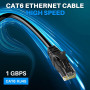 Mygatti Câble Ethernet CAT 6 - 20 m - Noir - Pour l'extérieur et l'intérieur - Étanche - Pose directe - Câble réseau Gigabit - U