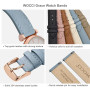 WOCCI Grace Bracelets de Montre, Cuir de Grain Supérieur, Libération Rapide, Bandes de Remplacement, Boucle En Acier Inoxydable,