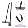 AKOLAFE Lot de 4 pieds de meubles en métal noir de 25 cm - Pieds d'armoire robustes avec protection en caoutchouc - Pieds en épi