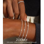 ZOERAY Bracelet Femme Or Argent Ensemble Chaîne Bracelets Plaqué Or Femme 18 Carats Serpent Twist Empilable Lot Bracelet Jonc Do